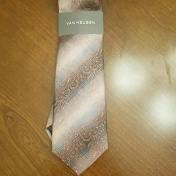 Van Heusen Patterned Tie - Coral Ombre NWT - Picture 4 of 6